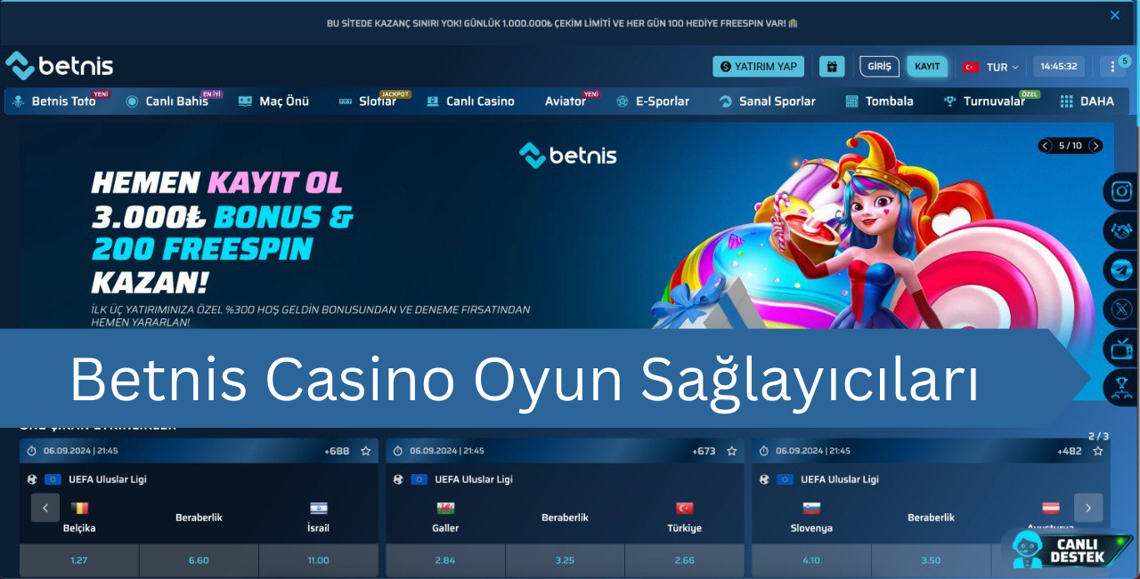 betnis oyun sağlayıcıları